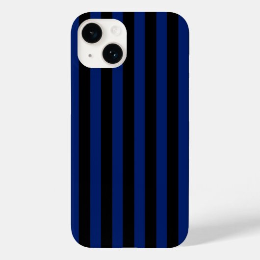 Blaue und schwarze Streifen Case-Mate iPhone Hülle (Rückseite)