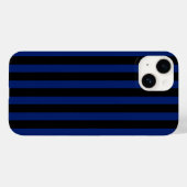 Blaue und schwarze Streifen Case-Mate iPhone Hülle (Rückseite (Horizontal))