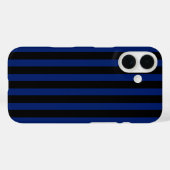 Blaue und schwarze Streifen Case-Mate iPhone Hülle (Rückseite (Horizontal))