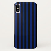 Blaue und schwarze Streifen Case-Mate iPhone Hülle (Rückseite)