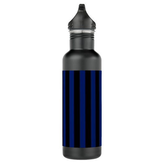 Blaue und schwarze Streifen Edelstahlflasche (Rechts)