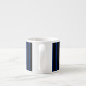Blaue und schwarze Streifen Espressotasse (Rückseite)