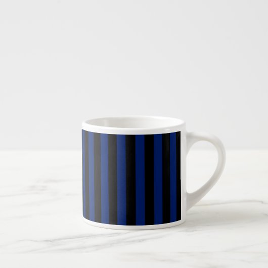 Blaue und schwarze Streifen Espressotasse (Rechts)