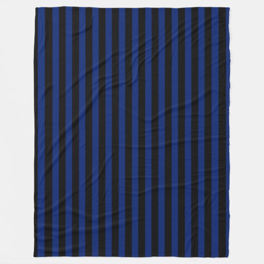 Blaue und schwarze Streifen Fleecedecke (Vorderseite)