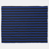 Blaue und schwarze Streifen Fleecedecke (Vorderseite (Horizontal))