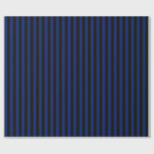 Blaue und schwarze Streifen Geschenkpapier (Flach)