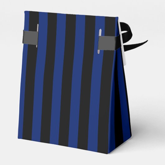 Blaue und schwarze Streifen Geschenkschachtel (Rückseite)