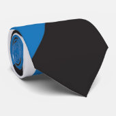 Blaue und schwarze Streifen Krawatte (Gerollt)