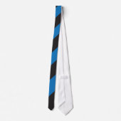 Blaue und schwarze Streifen Krawatte (Rückseite)