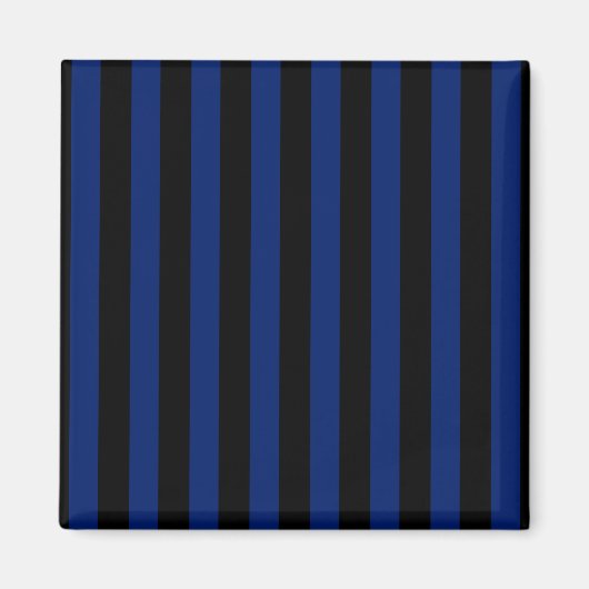 Blaue und schwarze Streifen Magnet (Vorne)