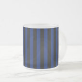 Blaue und schwarze Streifen Mattglastasse (VorderseiteRechts)