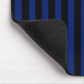 Blaue und schwarze Streifen Mousepad (Ecke)