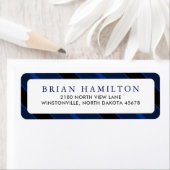 Blaue und schwarze Streifen | RÜCKSENDEADRESSE (Insitu)