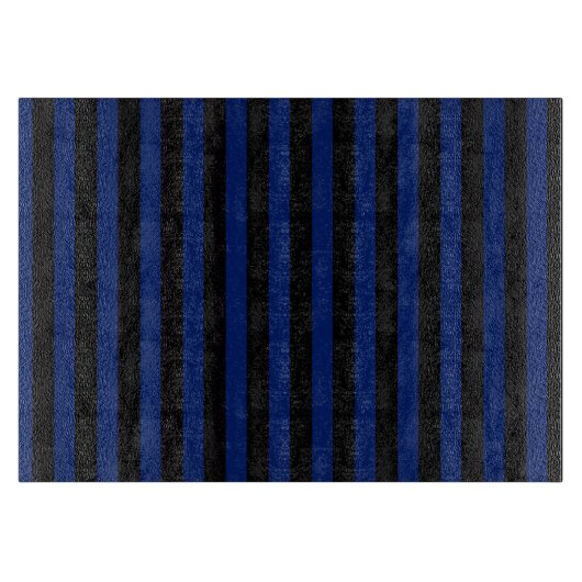 Blaue und schwarze Streifen Schneidebrett (Vorderseite)