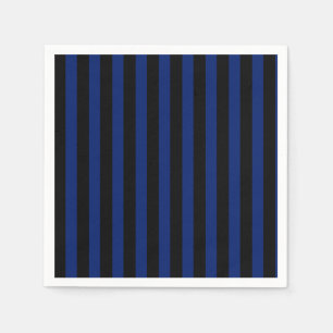 Blaue und schwarze Streifen Serviette