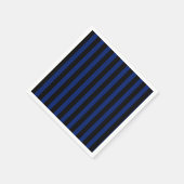 Blaue und schwarze Streifen Serviette (Ecke)