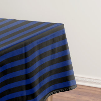 Blaue und schwarze Streifen Tischdecke