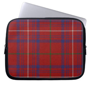 Blaue und schwarze Tartan-Karo-Laptop-Hülle Laptopschutzhülle