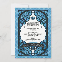 Blaue und schwarze vergitterte Rosenprinzessin Geb