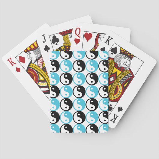 Blaue und schwarze Yangan-Muster Spielkarten (Rückseite)