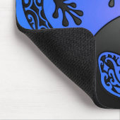 Blaue und schwarze Yin Yang Geckos Mousepad (Ecke)