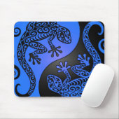 Blaue und schwarze Yin Yang Geckos Mousepad (Mit Mouse)