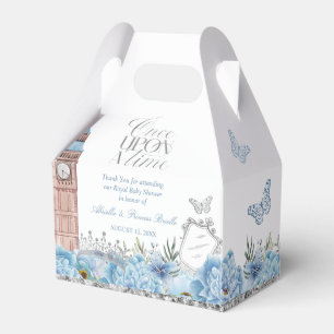 Blaue und silberne Es-war-einmal-Prinzessin Geschenkschachtel