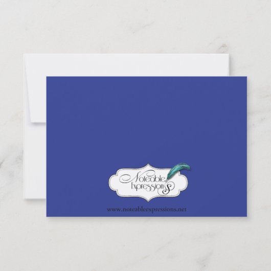 Blaue und silberne Schneeflocke-Hochzeits-Probe Einladung (Rückseite)