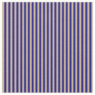 Blaue und Tan Streifen Muster Stoff