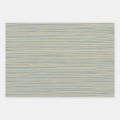 Blaue und Taupe Abstrakte Lines Muster Geschenkpapier Set (Vorderseite 3)