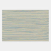 Blaue und Taupe Abstrakte Lines Muster Geschenkpapier Set (Vorderseite)
