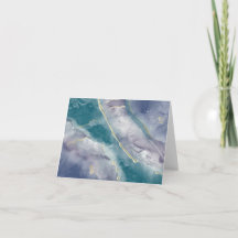 Blaue und Türkisblaue Alcohol-Ink-Notizkarten