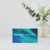 Blaue und türkische Nordlichter Visitenkarte (Stehend Vorderseite)