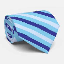 Blaue und türkisfarbene Diagonalstreifen Krawatte