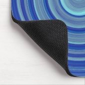 Blaue und türkisfarbene Spirale Mousepad (Ecke)