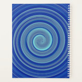 Blaue und türkisfarbene Spirale Planer (Rückseite)