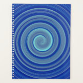 Blaue und türkisfarbene Spirale Planer (Vorderseite)