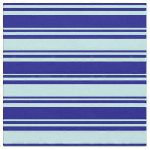 Blaue und türkisfarbene Streifen/Linienmuster Stoff