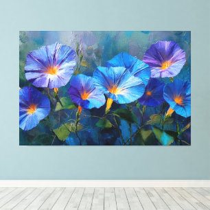 Blaue und violette abstrakte Wandkunst Leinwanddruck