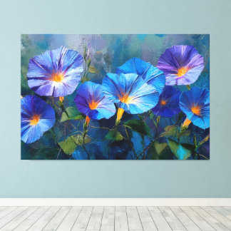 Blaue und violette abstrakte Wandkunst Leinwanddruck