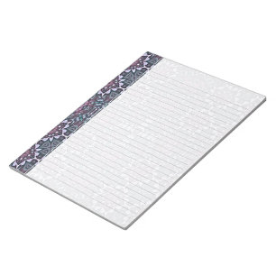 Blaue und violette Kaleidoskop-Muster Notizblock