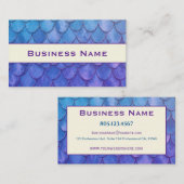 Blaue und violette Meerjungfrau-Schuppen Visitenkarte (Vorne/Hinten)