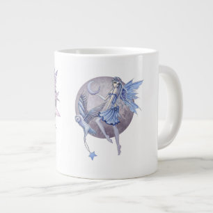 Blaue und violette Mondfeen mit Immergrün Jumbo-Tasse
