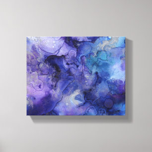 blaue und violette umwickelte Leinwand