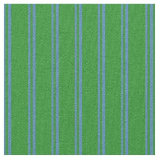 Blaue und waldgrüne Linien/Streifen Muster Stoff (Nahaufnahme)