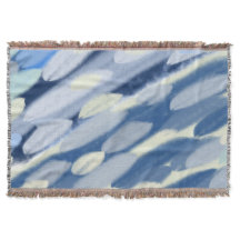 Blaue und weiße abstrakte Kunst