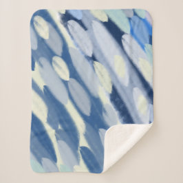 Blaue und weiße abstrakte Kunst Sherpadecke