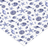 Blaue und weiße Alloberhautmuster Kurzer Tischläufer (Ecke)