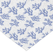 Blaue und weiße Allotiermuster Kurzer Tischläufer (Ecke)