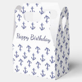 Blaue und weiße Anker Geschenkschachtel (Geöffnet)